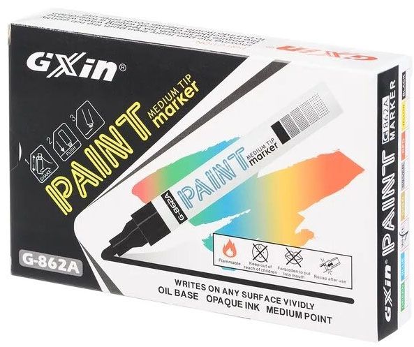 Маркер краска на масляной основе G-862A, черный - фото